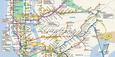 نيويورك خطوط القطارات خريطة