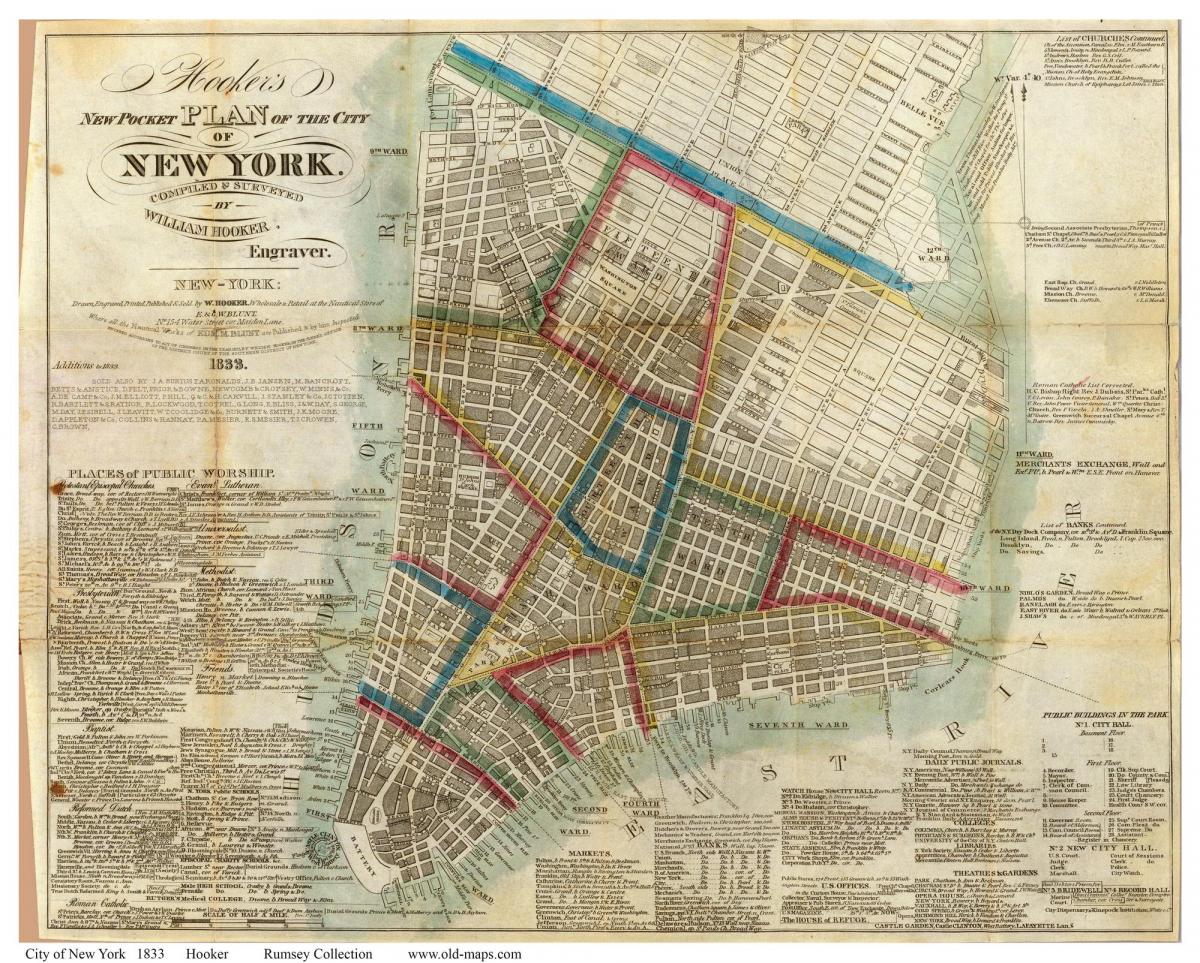 نيويورك الخرائط التاريخية