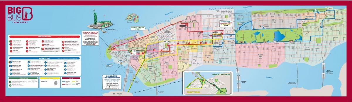 الحافلات الكبيرة مدينة نيويورك خريطة