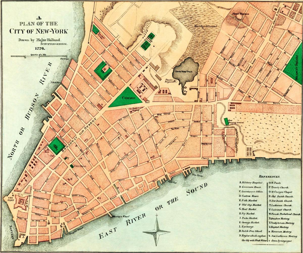 نيويورك 1776 خريطة