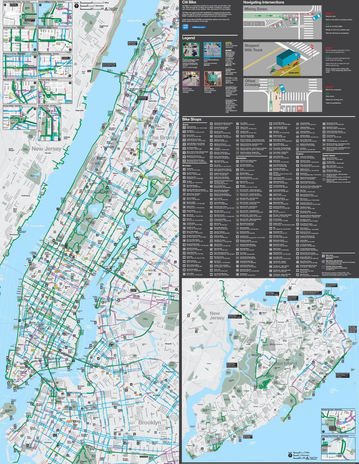 مدينة نيويورك الدراجات خريطة