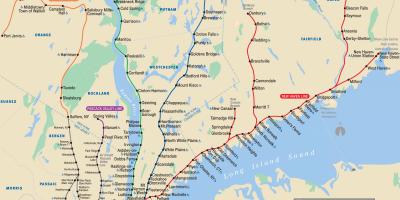 نيويورك مترو شمال الخريطة