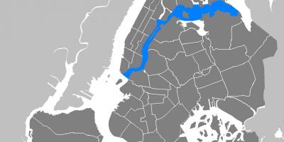 شرق نهر مدينة نيويورك خريطة