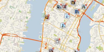 مدينة نيويورك مناطق الجذب السياحي خريطة