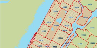 خريطة مدينة نيويورك الرمز البريدي