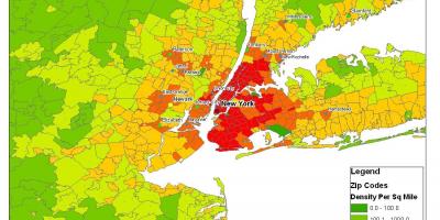 مدينة نيويورك السكان خريطة