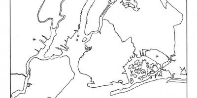 خريطة فارغة من مدينة نيويورك