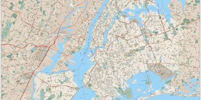 خريطة مفصلة لمدينة نيويورك